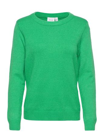 Viril O-Neck L/S Knit Top Pullover Grønn Vila
