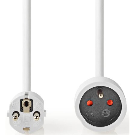 Nedis - Förlängningskabel 5m Hvit