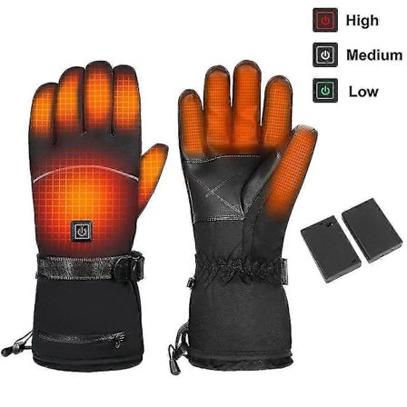 Guoguo 1 Par Opvarmede Handsker Elektrisk Termisk Touchscreen Vinter Udendørs Varmere Cykel Ski Handsker