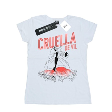 Disney Dam/Dam Cruella De Vil Dalmatiner Bomull T-shirt X