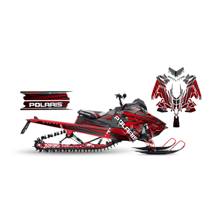Dekalkit SweTown Red Stripes - Polaris Axys 850 Pro RMK 163 2019-2019