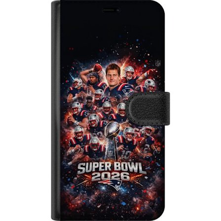 Kompatibel Tegnebogsetui til Xiaomi Redmi A3 Super Bowl 2026 plakat med New England Patriots og NFL-pokal i eksplosiv sportsdesign