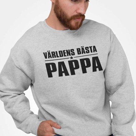 Världens Bästa Pappa sweatshirt tröja farsdag t-shirt