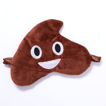 Nyhed og sjov poop emoji sovemaske blackout blød og behagelig, øjenmaske hjælper med at hvile øjenmaske, rejse/søvne/skiftearbejde øjenmaske