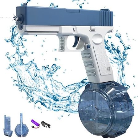 En knap automatisk elektrisk vandpistol sommer pool legetøj -