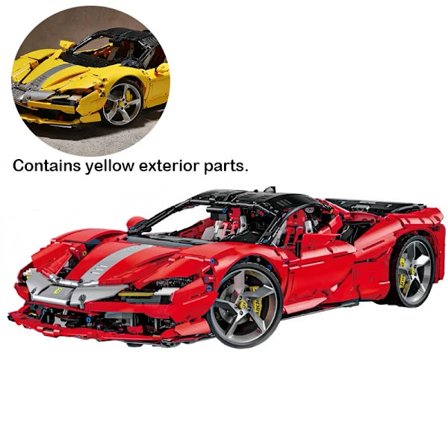 I LAGER MOC 1:8 Teknisk RC Sportbil SF90 Byggklossar Modell Tegelstenar Montering Leksaker för Barn Födelsedagspresent Set