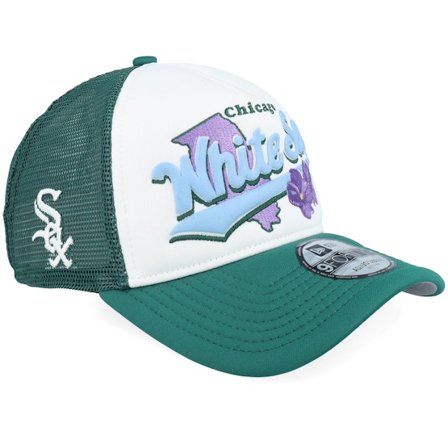 New Era - MLB Grün Trucker Cap - Chicago White Sox State Flower White/Green A-Frame Trucker @ Hatstore