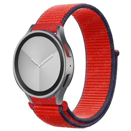 Nylon för Samsung Galaxy Watch 6/5/ pro/4/Classic/active 2 43-47-40-44mm 20mm/22mm sportarmband huawei gt 2/e/3 rem 59 T-red 22mm watch band