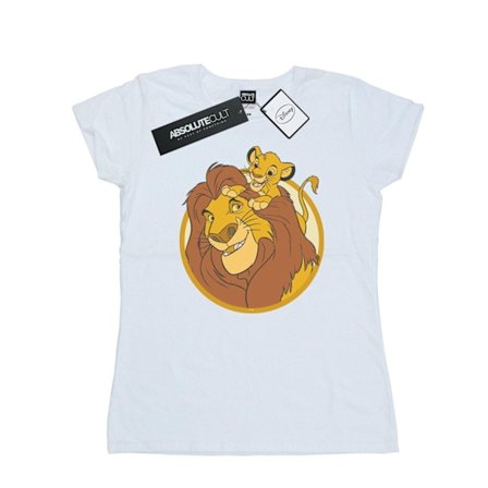 Disney Dam/Kvinnor Lejonkungen Mufasa Och Simba Bomull T-shirt
