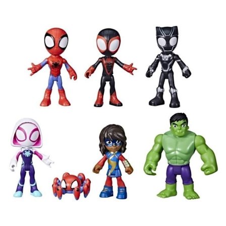 Marvels Spider-Man och vänner actionfigurer, 7-delars set, Åldrar 3+-WELLNGS