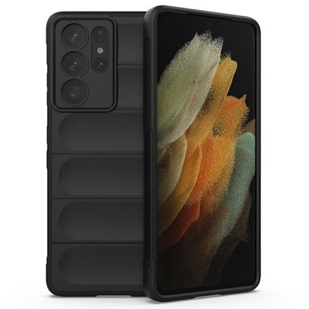 Deksel med mykt grep for Samsung Galaxy S21 Ultra 5G - Svart