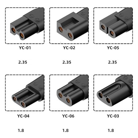 6-pak Type-c Oplader Adapter Barbermaskine Strømadapter til Elektrisk Hårklipper Skægtrimmer, Barbermaskine, Skønhedsinstrumenter