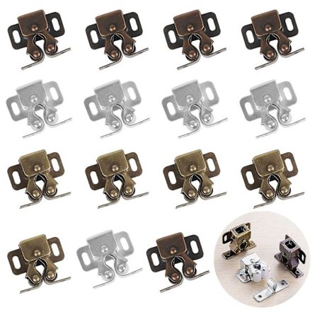15 stk. Skabslåse Dørgreb Lukkemekanismer til Dobbelt Skabsdør Skuffe Poleret Messing Lås