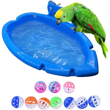 Fuglebad for bur - Liten badekar bolle for å henge inne i bur Fuglebad dusj for papegøye/parakitter/kakarikier/kanarifugl/budgerigar