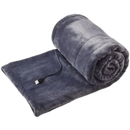 Heated Shawl Blanket, USB Powered and Cordless Design Washable with 3 Temperature Settings Electric Heated Throw Blanket Grey