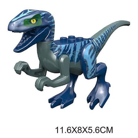 Jurassic Dino World -rakennuspalikat: Velociraptor, T-Rex, Triceratops ja Indominus Rex -lelut