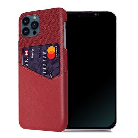 Bofink iPhone 13 Pro skal med korthållare - Röd