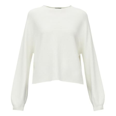Drykorn Casual sweater with overcovered shoulder Hvid, Dame