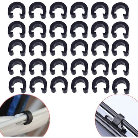 30 st svarta cykel C-klämmor, landsvägscykel mountainbike C