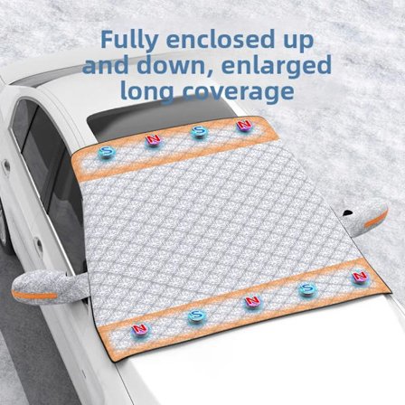 Tykt magnetisk forrude solskærm med aluminiumsfolie, helårs frost- og snedække til bil sol- og isbeskyttelse