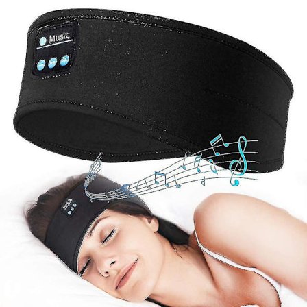 Sömnheadset Bluetooth Bandana Sport Huvudband Trådlös Musik Inbyggd Sömnmusik Ögonmask Presenter