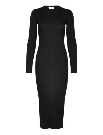 Sherry Ls Knit Dress Dresses Bodycon Dresses Sort NORR