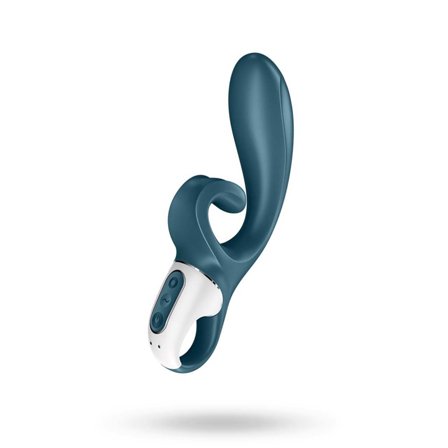 SATISFYER HUG ME CONNECT RABBITVIBRATOR - Blågrå - Sexleker Vuxen: Vibrator, dildo & massajestaver