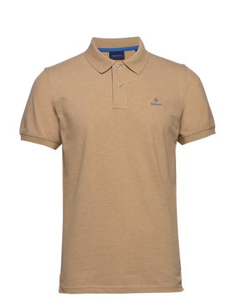 Contrast Collar Pique Ss Rugger Polos Short-sleeved Beige GANT