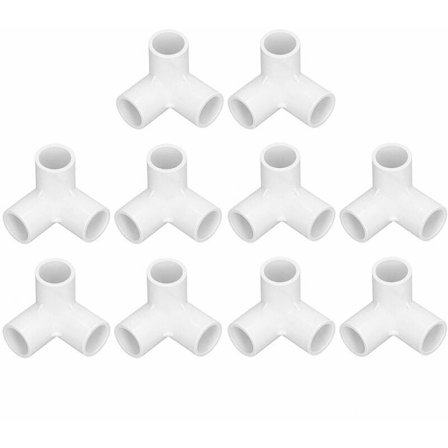 3-tie PVC-liitin, 10 kpl 3-tie muoviset PVC-huonekaluliittimet P