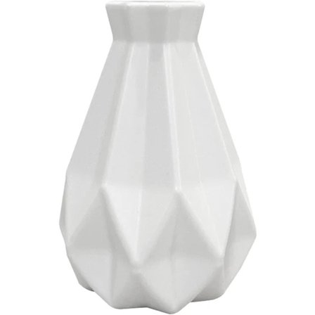 /EA/ 2 st Vita Vaser, Oregelbunden Vas, Plast Geometrisk Vas, Skrivbordsdekoration, Kreativ Blomsterarrangemang Kruka för Hem och