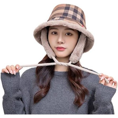 Vandtætte vinterhatte til damer, regnhat med øreklapper, polarfleece cloche-huer til damer, fiskehat til piger