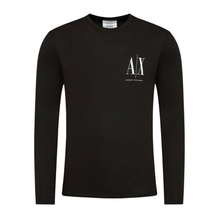 Armani Exchange Long Sleeve T-Shirt Sort, Herre Langærmet