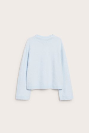 Kappahl | Sweter z dzianiny, z kołnierzem kominowym | Niebieski