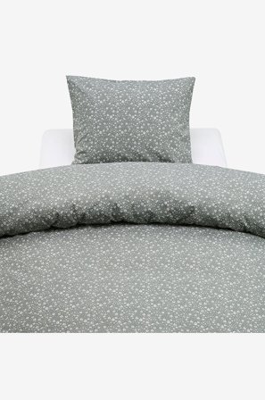 Borganäs of Sweden - Påslakanset Rita Flower - Grön - Påslakanset - 150X210 - Från Homeroom