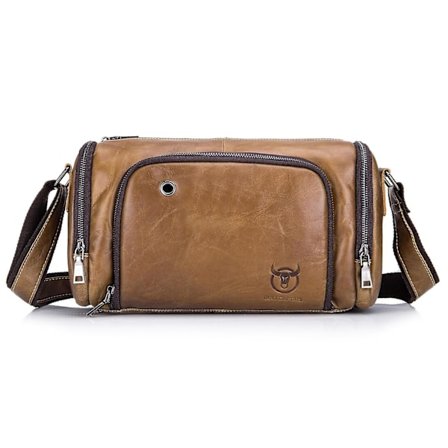 Stor Retro Skulderveske Reiseveske Topplags Kuskinn Håndveske