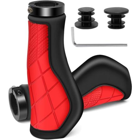 Pyörän ohjaustangon kahvat liukumattomat kumipyörän kahvat alumiinilukolla, ergonomiset MTB-kahvat 22,2 mm Yleiset pyöräilykahvat Maastopyörä