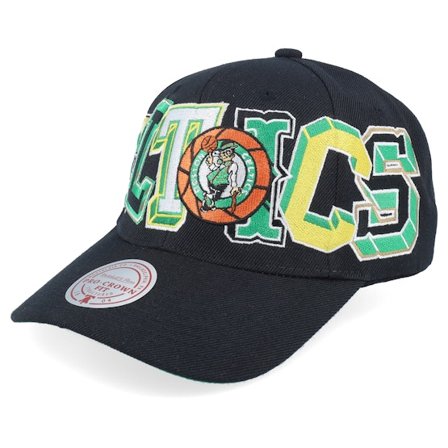 Mitchell & Ness - NBA - Black - adjustable - Cap - Boston Celtics Hyper Type Pro Black Adjustable - Hatstore