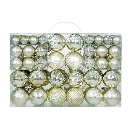 100 stk. julekulepynt (Lys Champagne)