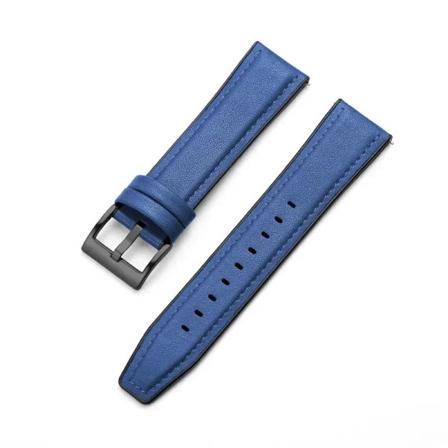 20mm 22mm läder- och silikonhybridrem för Samsung Galaxy Watch4 6 Classic 47mm 46mm/Galaxy Watch6 40mm 44mm bandarmband Blue-Black Galaxy 5 Pro 45mm