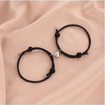 2 stk. Magnetiske Pararmbånd til Kvinder Mænd, Sol og Måne Attraktion Matchende Armbånd Kærlighedsgaver til Kæreste Kæreste Bedste Ven