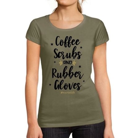 Dam T-shirt gummihandskar för sjuksköterska – Coffee Scrubs gummihandskar sjuksköterska – vintage T-shirt