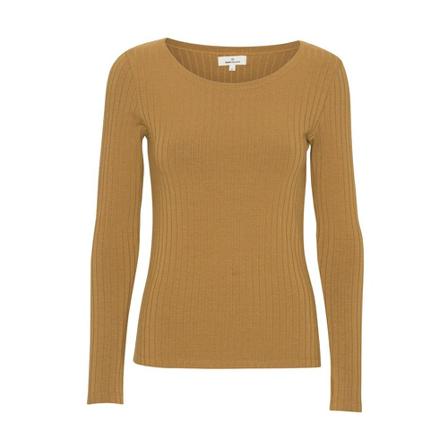 Basic Apparel Zinnia LS Tee Brun, Dame Langærmet