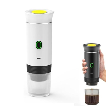 3-i-1 Multifunksjonell Kapselmaskin - 12V Elektrisk Reisevarmer Espresso Kaffemaskin - for Bil og Camping