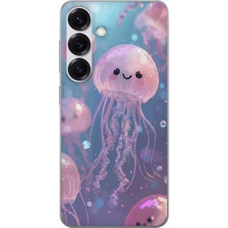 Kompatibel Mobilcover til Samsung Galaxy S25 Magisk funklende blæksprutte i pastelfarver
