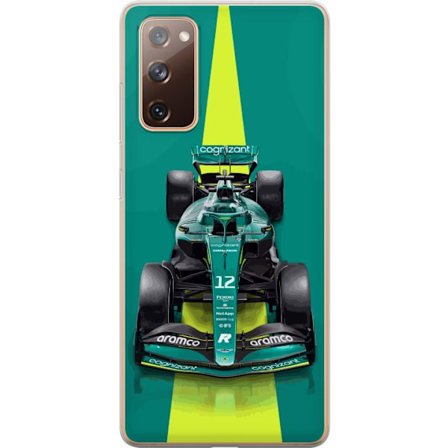 Yhteensopiva Puhelinkuori Samsung Samsung Galaxy S20 FE Aston Martinin Formula 1 -auto vihreässä kilpailumuotoilussa, jossa on moderni studiosentunt
