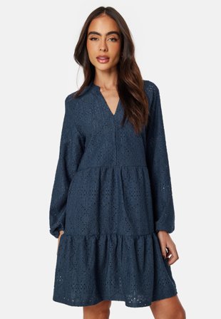 Object Collectors Item Objfeodora gia L/S dress Dark Denim Datail:Co Klær