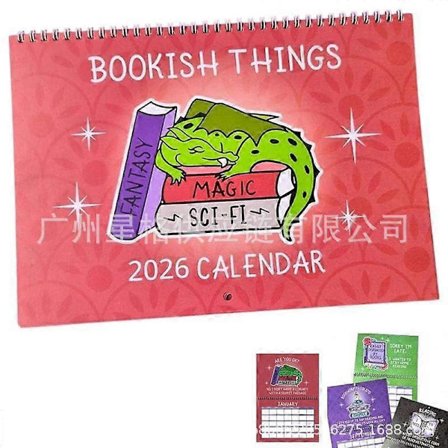 Bokete ting 2026-kalender 2026, bokelskerens 2026 spiralopphengte veggkalender