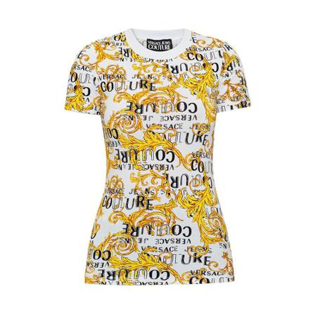 Versace Jeans Couture, T-Shirts Wit, Dames, Maat:S