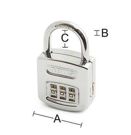 ABUS HENGELÅS 160/40 FORKOMMET MED 3-SIFRET KODE