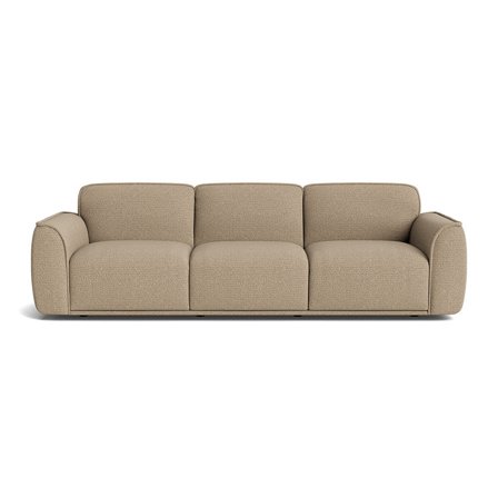 Tuesday 3 personers sofa - Raisa Beige - 260x94x78cm - Komfortabel sofa med Massiv træramme, slidstærkt polyester betræk og PU skumfyld - Perfekt til 